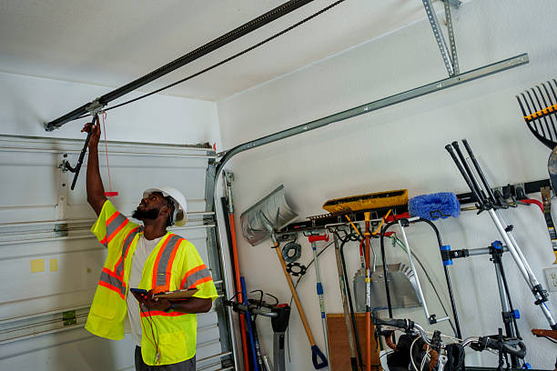 Professional Garage Door Panel Replacement technician working in San Benito, TX